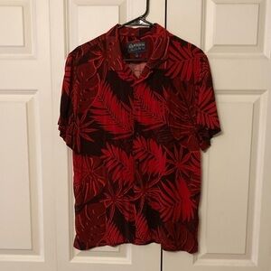 American Rag men’s large black red print leisure luau vibes